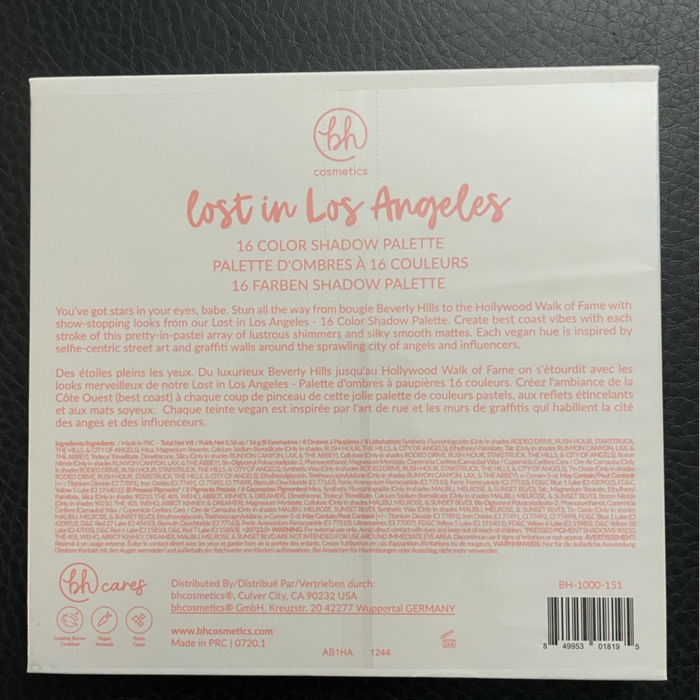 BH Cosmetics Lost in Los Angeles Eye Shadow Palette. NEW - Picture 2 of 4